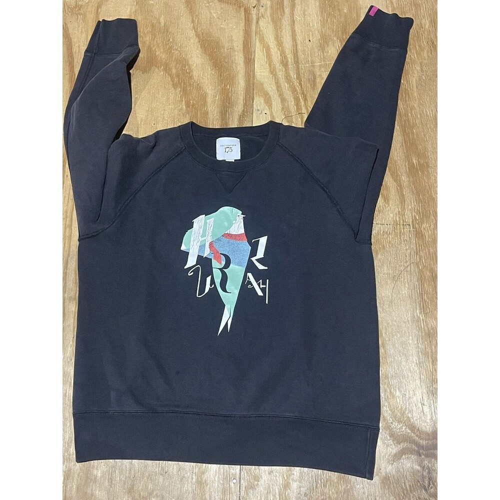 holt renfrew Sweatshirt Adult M Black Cotton Crewneck Long Sleeve Men @i6